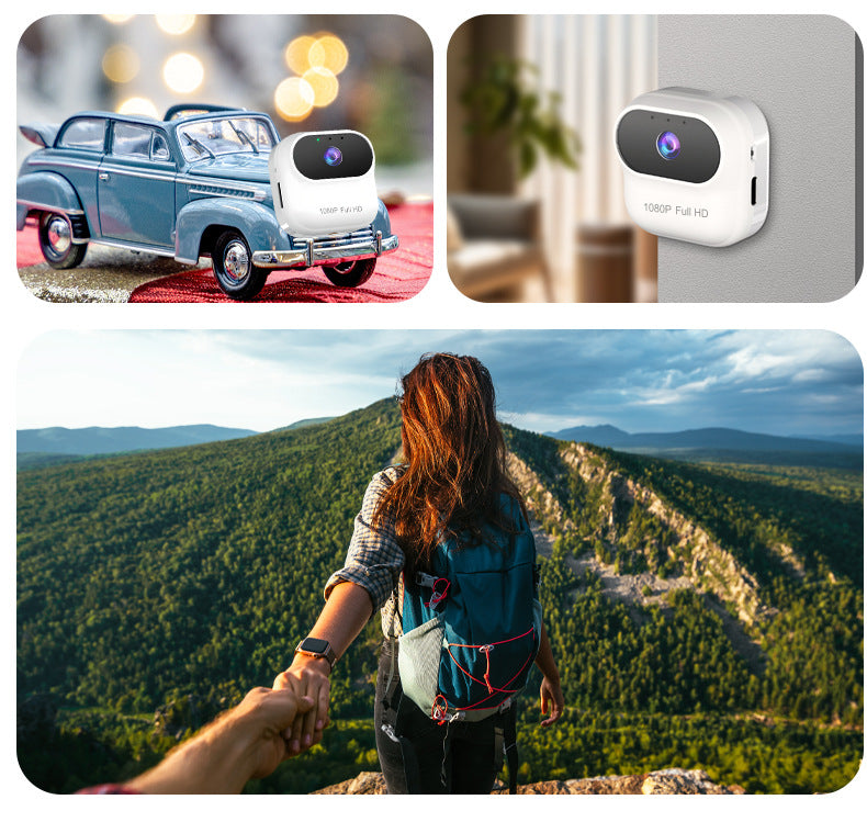 1080P HD Mini Camcorder (Pet/Vlog) with WiFi, Motion Detection, Magnetic Adsorption