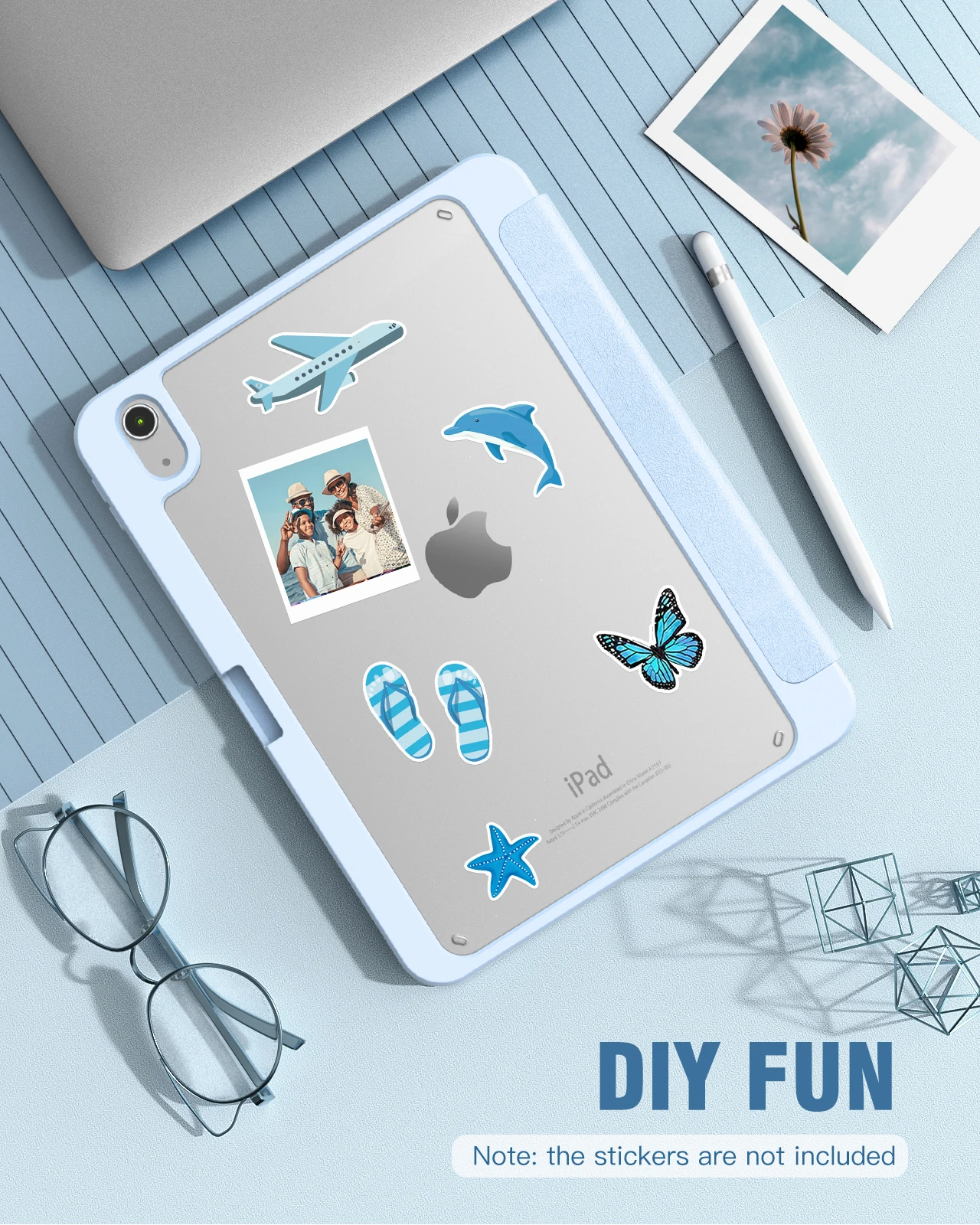 Multifunctional Protective Case for iPad (Acrylic TPU, 3-fold)