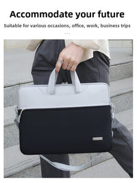 Thumbnail for Waterproof Contrast Color Shoulder Laptop Bag