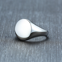 Thumbnail for Your Custom Design & Image & Logo & Text Design  14MM Stainless Steel Smooth Ring (2)