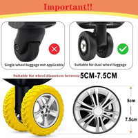 Thumbnail for 8PCS Luggage Wheels Protector Silicone Wheels Caster Shoes