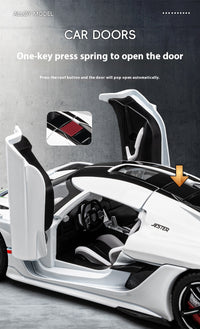 Thumbnail for 1:22 Scale Jesko Super Car Model Toys Metal Diecast Light Music Pull Back Sports Cars Models