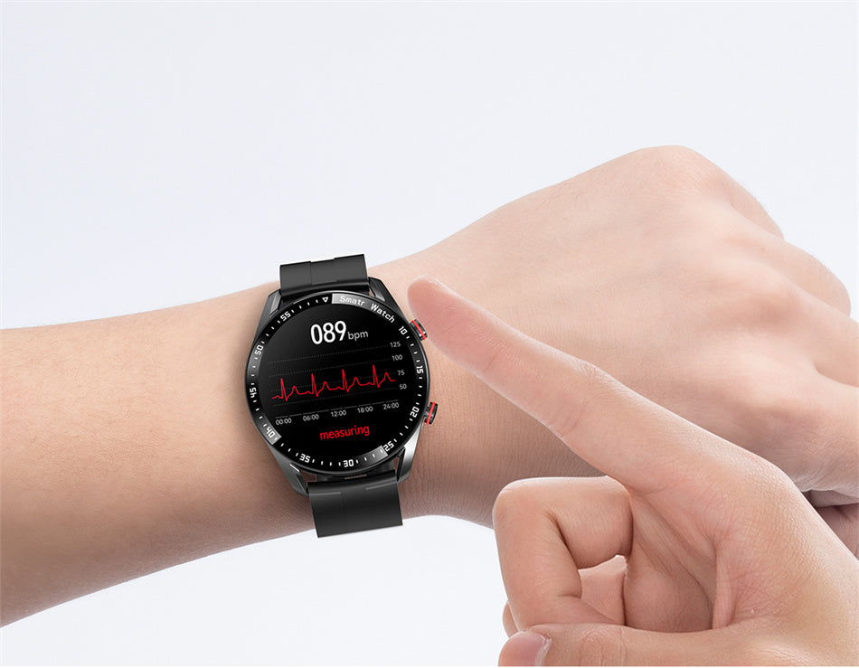 HW20 Smart Watch with ECG + PPG: 1.46" Large Screen Business Stainless Steel Strap & Call Function