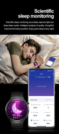 Thumbnail for WATCH GT4 Smart Watch: Unisex Design with 360*360 HD Screen, 150+ Sports Modes & Bluetooth Calling