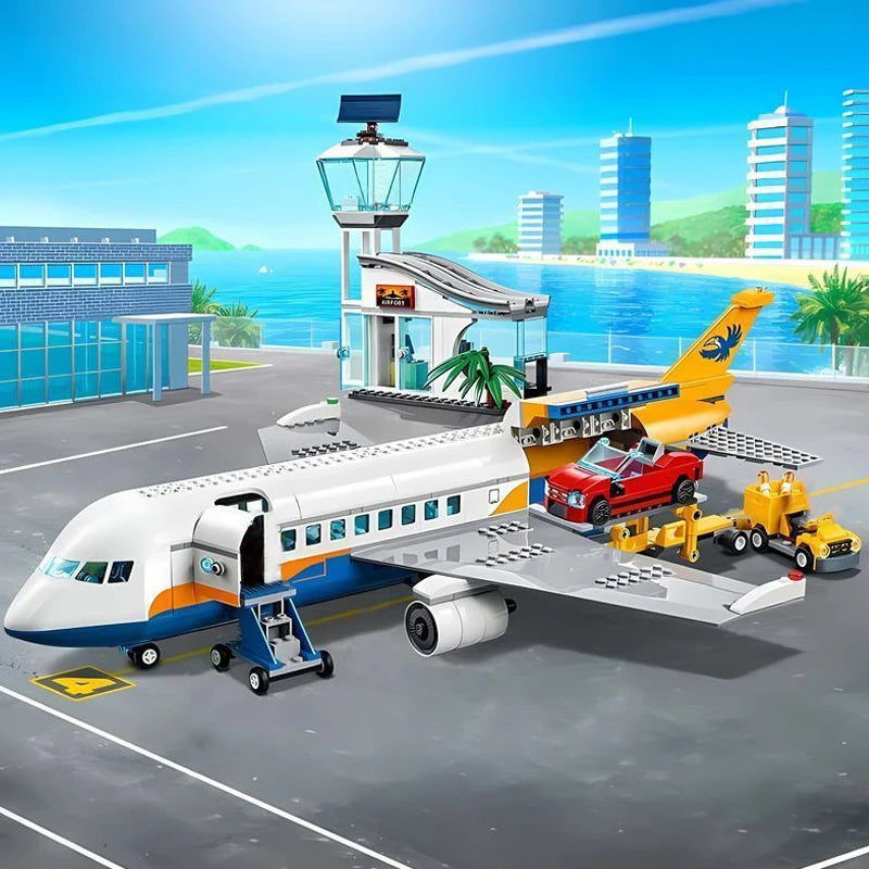 City Airport Aircraft Plane Model Building Bricks Educational Plane Bu Aviation Shop