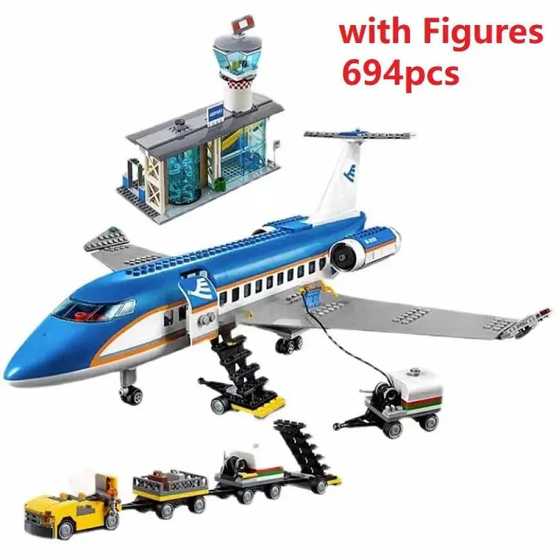 City Manned Passenger plane Aircraft Building Blocks Bricks Space Shuttle 694PCS Model  60104