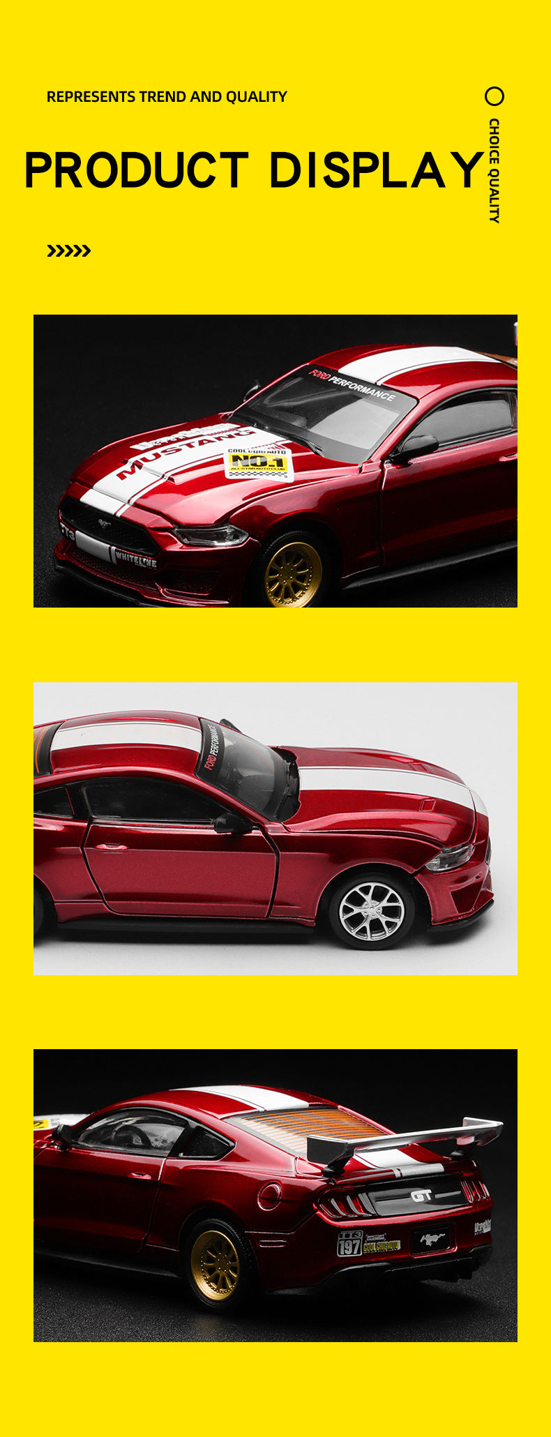 1/42 Ford Mustang GT Alloy Assembly Model