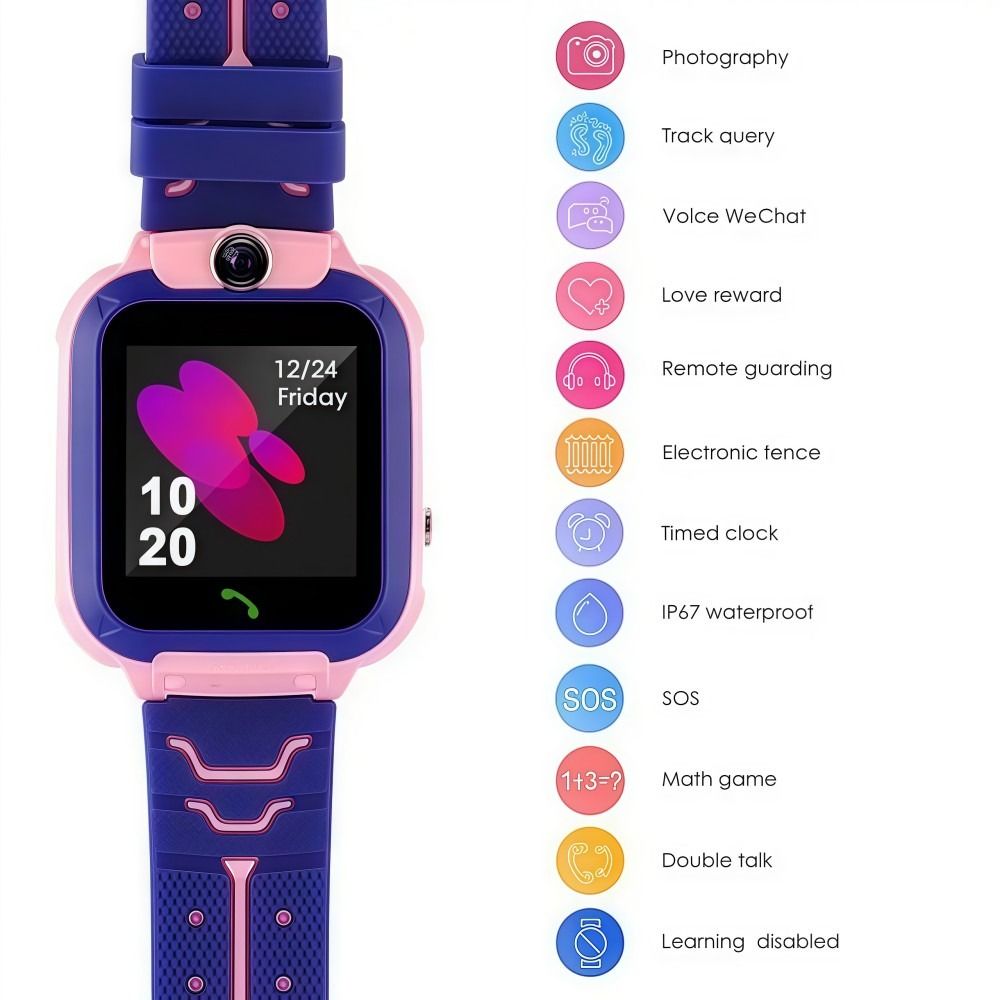 Multifunctional Q12 Children's Watch: Waterproof Design, Call, SOS, Camera & Accurate Positioning for Kids