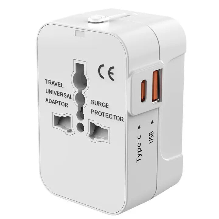 Multifunctional adapter plugs adapter plugs with USB Type-C Port Universal Adaptor UK to EU Plug