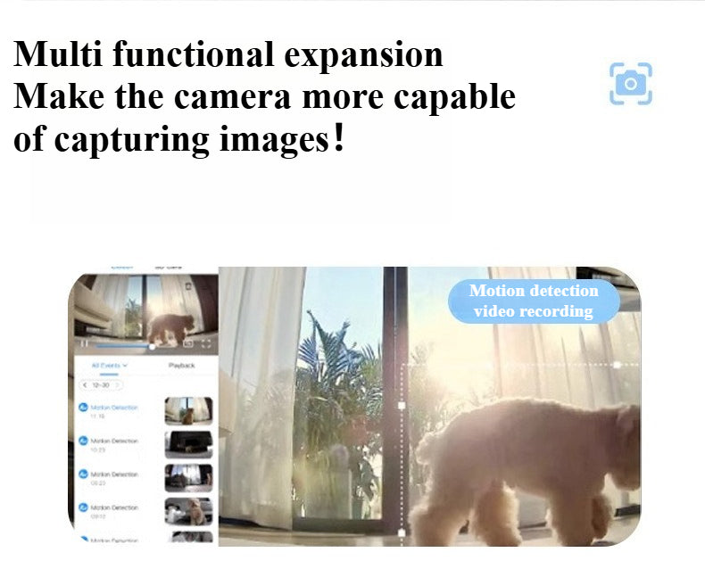 1080P HD Mini Camcorder (Pet/Vlog) with WiFi, Motion Detection, Magnetic Adsorption