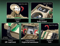 Thumbnail for 1974PCS Tiger II Heavy Tank Set Building Block Model