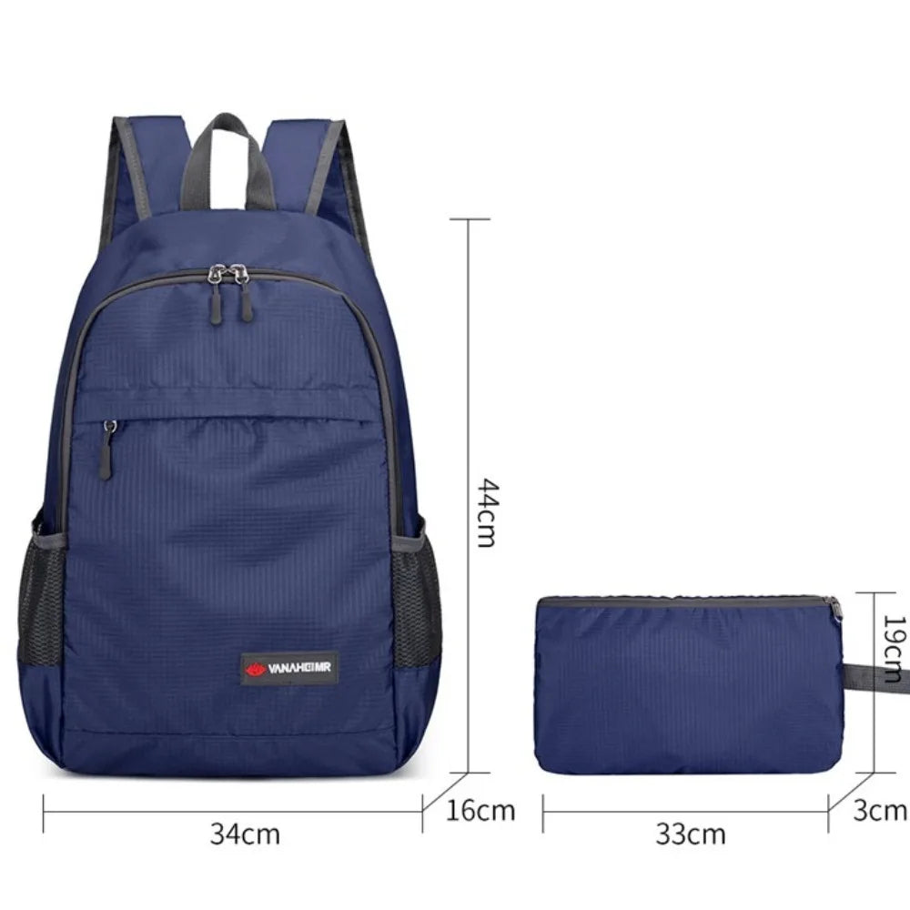 Folding Bag Outdoor Leisure Backpack Fashionable Lightweight Versatile Large Capacity Casual Bag