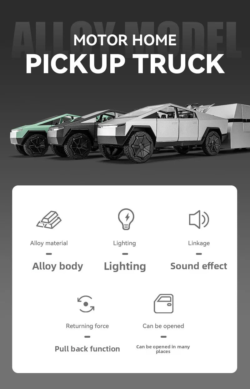 1:32 Telescopic Trailer Camper Alloy Model
