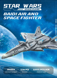 Thumbnail for 1226pcs South Gate Plan White Emperor Sky Fighter Technical MOC Bricks