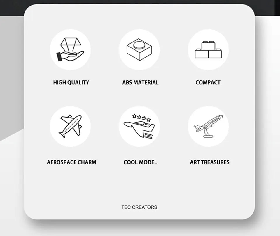 City Passenger Plane Building Blocks A1380 Dreamliner Airbus Transport Airliner Model