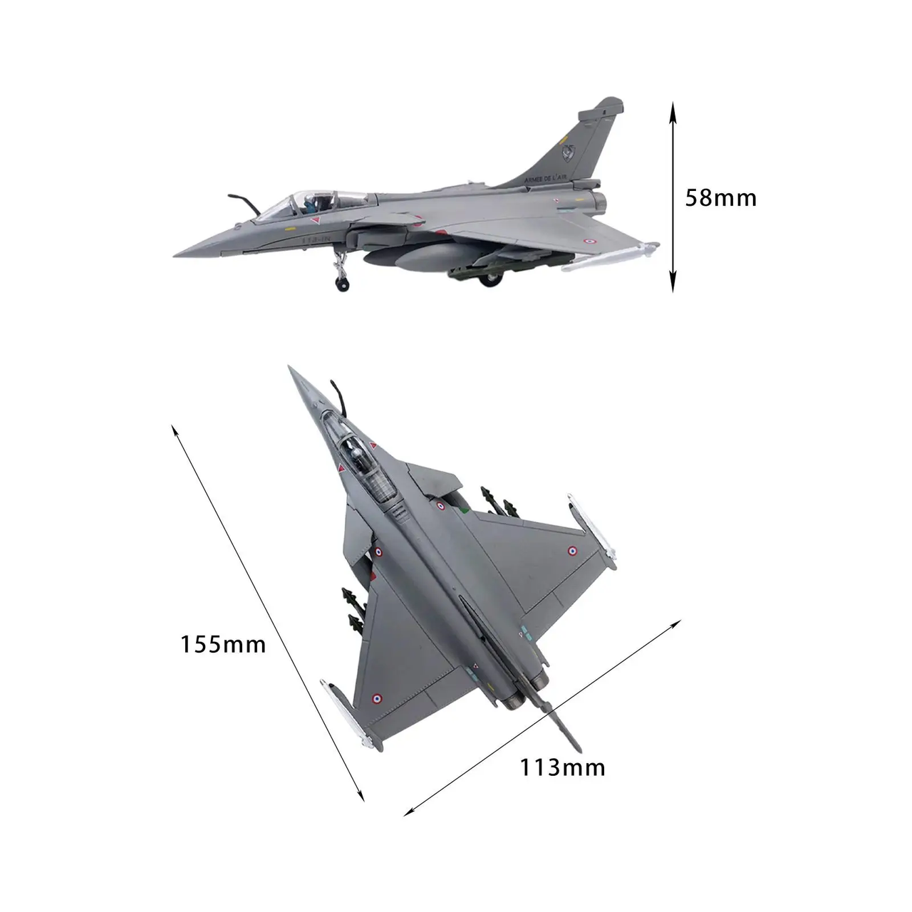 France Dassault Rafale C Fighter Air Force Libya War Edition Airplane Mode (1/100 Scale)