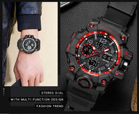 Thumbnail for Military Men's Watches Waterproof Dual Display Quartz