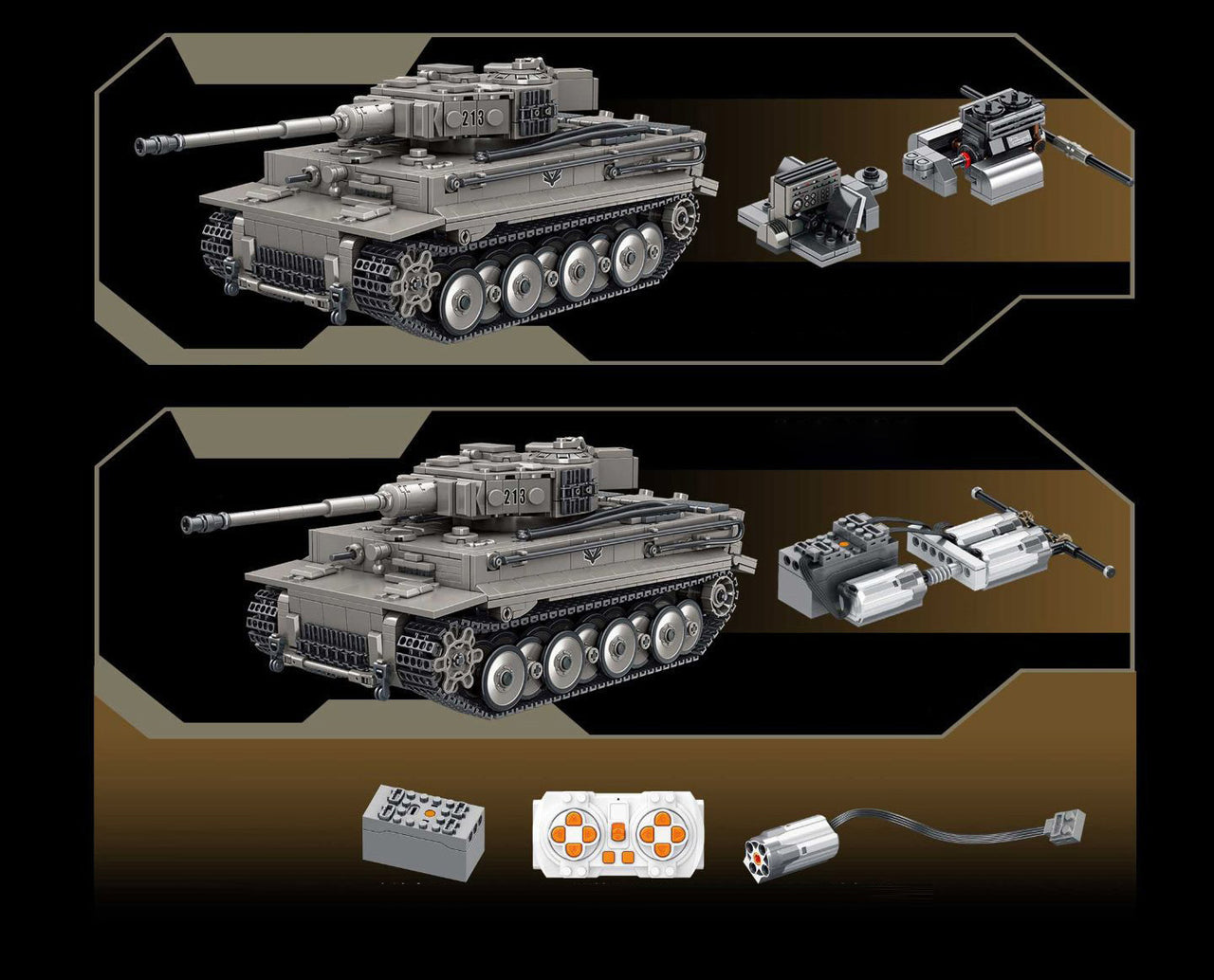 1776PCS Tiger Heavy Tank Set Building Block Model
