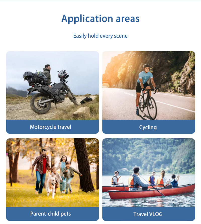 HD Pocket Action Camera with WiFi, Anti-Shake, Waterproof Case for Helmet/Bicycle With 16GB card