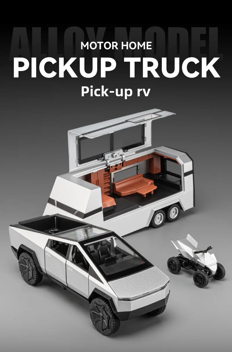 1:32 Telescopic Trailer Camper Alloy Model