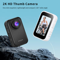 Thumbnail for Waterproof 2K Thumb-Size Action Camera with 1.47″ HD Screen, Moto Mount