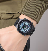 Thumbnail for Pedometer Countdown Sport Digital Men 50M Waterproof Calendar Calorie Wristwatch