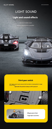 Thumbnail for 1:22 Scale Jesko Super Car Model Toys Metal Diecast Light Music Pull Back Sports Cars Models