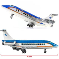 Thumbnail for City Manned Passenger plane Aircraft Building Blocks Bricks Space Shuttle 694PCS Model  60104