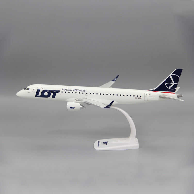 LOT Polish Air E195 E-195 Airplane Model (1/100 Scale)