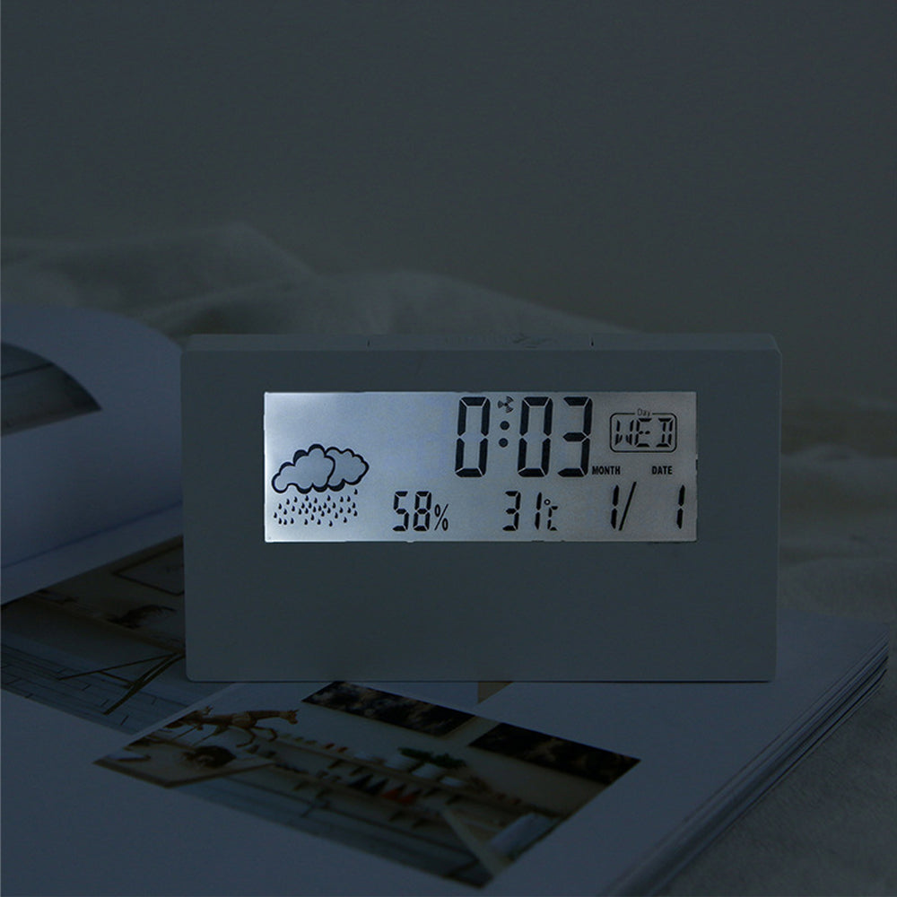 LED Thermo-Hygrometer Alarm Clock for Indoor