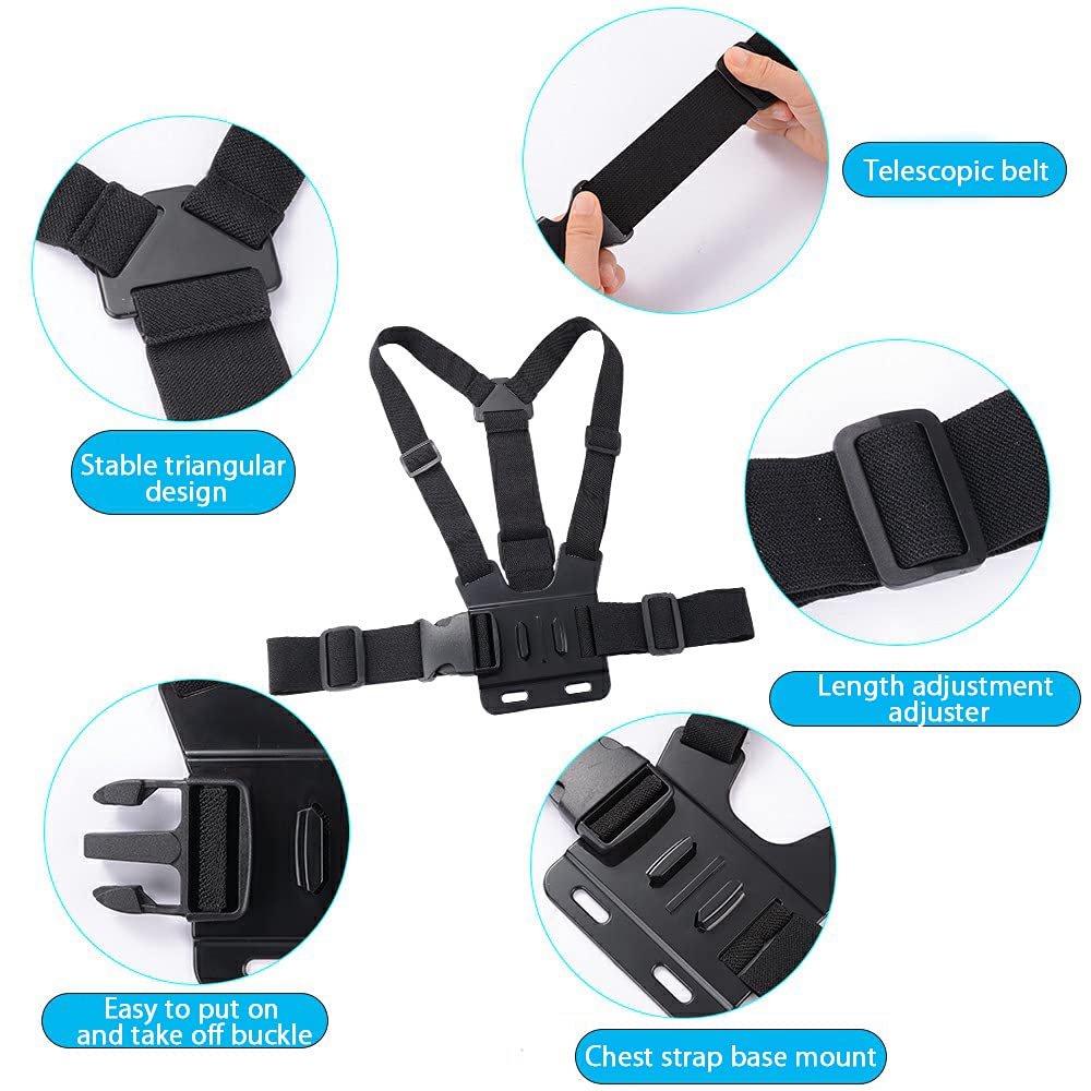 Anti-Slide 360° Rotary Mobile Phone Chest Strap Holder (for Video Recording & Camera Harness)