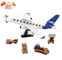 Thumbnail for City Passenger Plane Building Blocks A1380 Dreamliner Airbus Transport Airliner Model