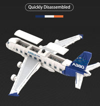 Thumbnail for City Passenger Plane Building Blocks A1380 Dreamliner Airbus Transport Airliner Model