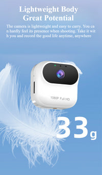 Thumbnail for 1080P HD Mini Camcorder (Pet/Vlog) with WiFi, Motion Detection, Magnetic Adsorption