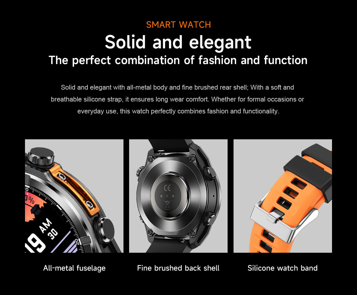 HD300 Sports Smart Watch: 1.43" HD AMOLED, GPS Tracking, Bluetooth Call, 5ATM Waterproof