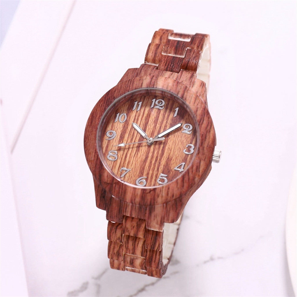 Fashion Wood Watch Men Bamboo Wooden Watches Movement Clock
