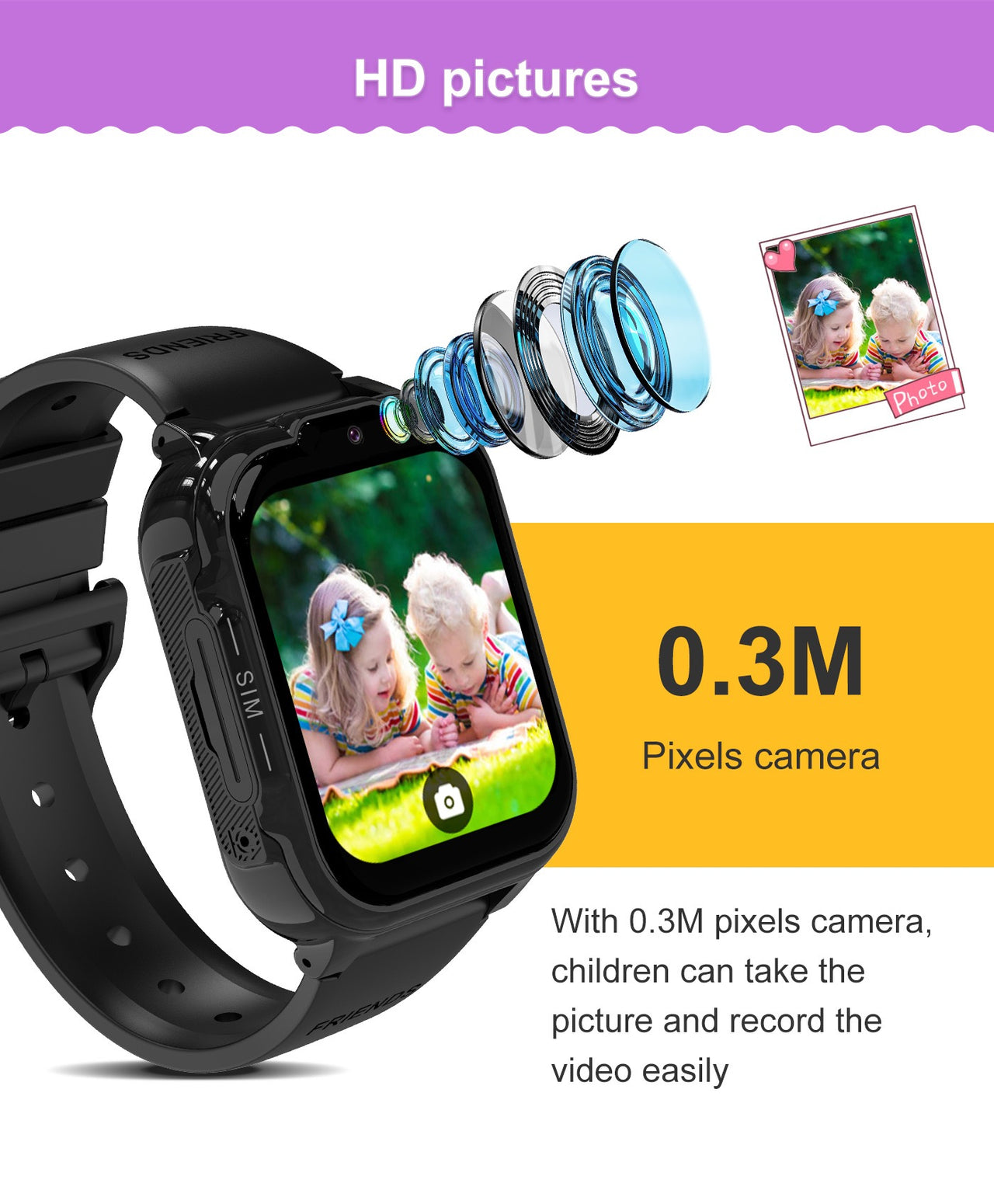DH20 Children's Smart Watch: Full Netcom 4G, Video Calls, GPS Tracking & SIM Card Support for Students