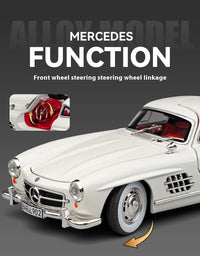 Thumbnail for 1:24 Mercedes-Benz 300SL Classic Car Alloy Diecast Car Model Home Interior Decoration Ornaments Sound & Light
