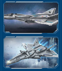 Thumbnail for 1226pcs South Gate Plan White Emperor Sky Fighter Technical MOC Bricks