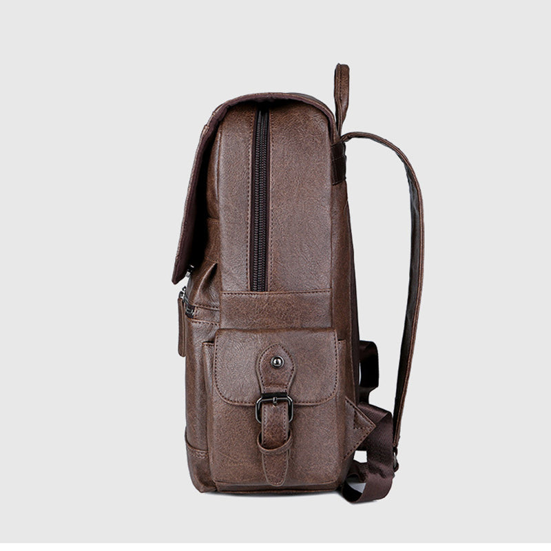 Fashion Vintage PU Leather Men's Backpack