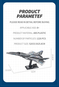 Thumbnail for 1226pcs South Gate Plan White Emperor Sky Fighter Technical MOC Bricks