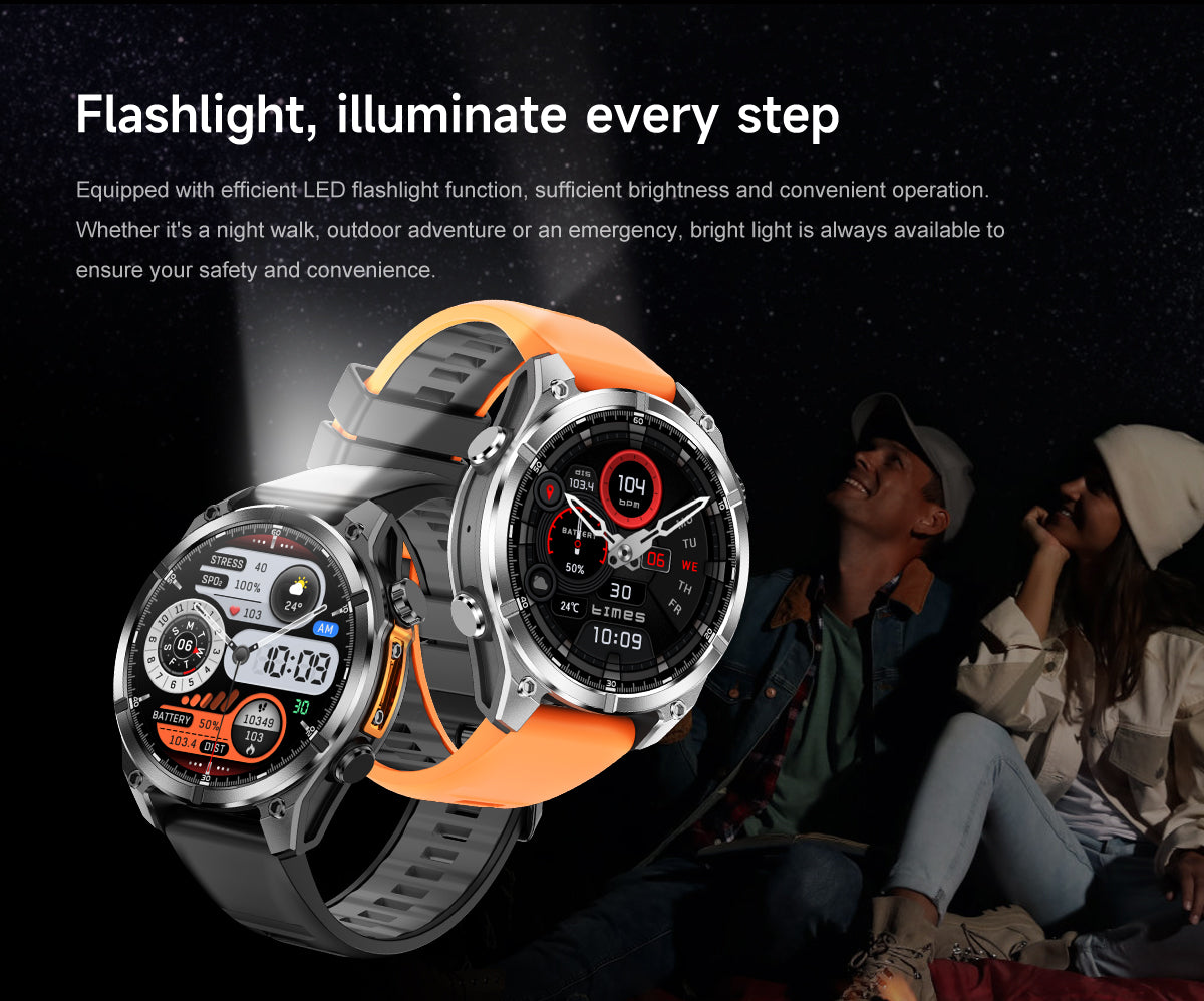 HD300 Sports Smart Watch: 1.43" HD AMOLED, GPS Tracking, Bluetooth Call, 5ATM Waterproof