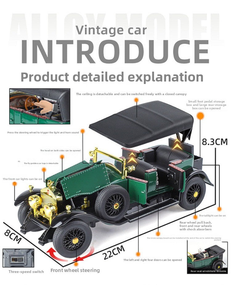 1:24 Phantom Vintage Alloy Model with Sound-Light & Pull-Back