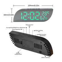 Thumbnail for LED Mirror Digital Alarm Clock w/ Temp-Humidity & Date