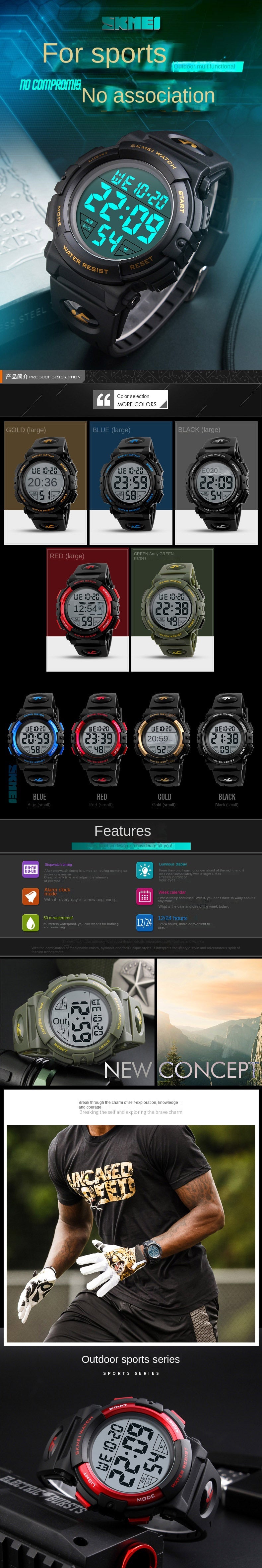 Multi-Functional Men's  Watch Watch Waterproof Sport Watch