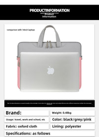 Thumbnail for Waterproof Contrast Color Shoulder Laptop Bag