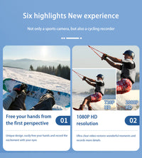 Thumbnail for HD Pocket Action Camera with WiFi, Anti-Shake, Waterproof Case for Helmet/Bicycle With 16GB card