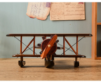 Thumbnail for Solid Wood Retro Handmade Desktop Airplane Model Decoration