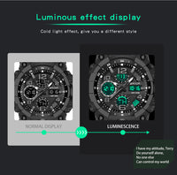 Thumbnail for Military Men's Watches Waterproof Dual Display Quartz
