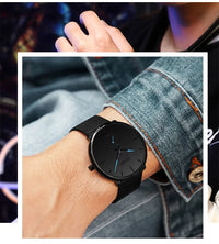 Thumbnail for Watch for Men Quartz Watch Business Stainless Steel Mesh Strap Watches Men Popular Black Dial Simple Relojes Para Hombres
